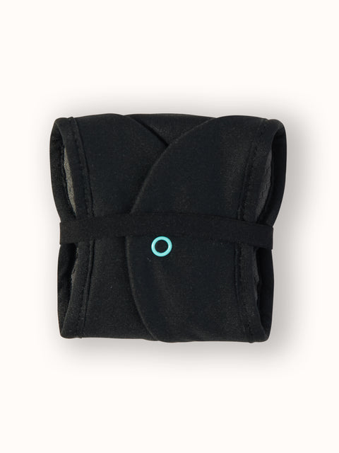 Moderate black pad folded