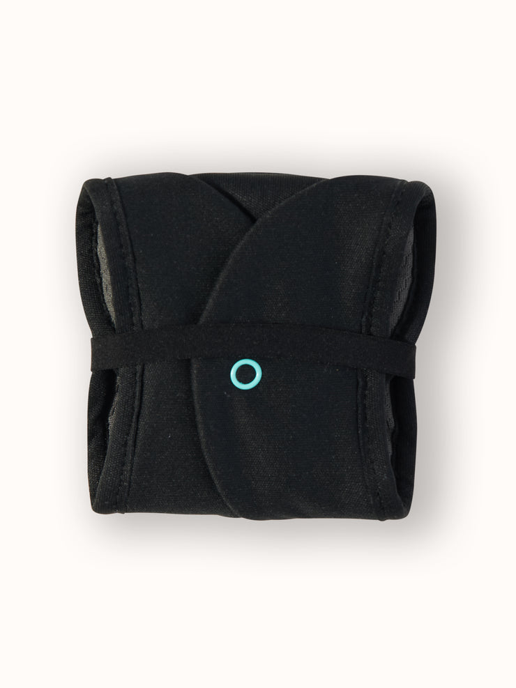 Moderate black pad folded